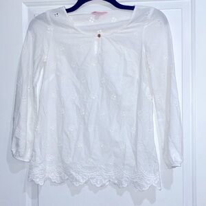 Lilly Pulitzer white eyelet top size small